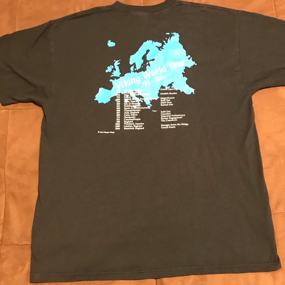 Viking World Tour, 793–1066. 2002 XL T-shirt made by the Pillaged Village - Picture 4 of 4